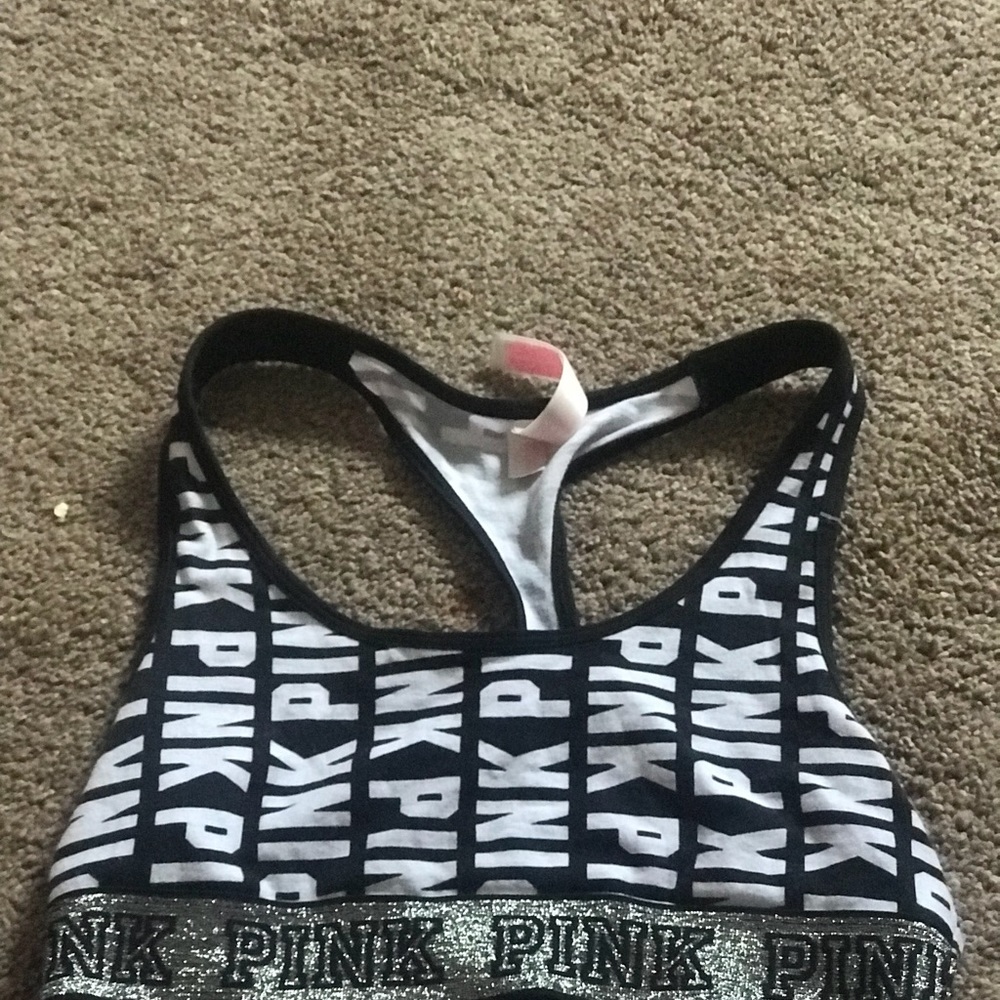 Pink sports bra